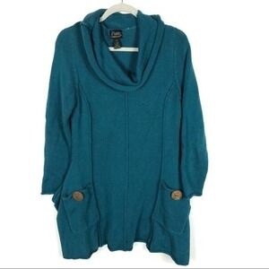 Anthropologie Pure hand knit sweater lagenlook women's S/M artsy boho